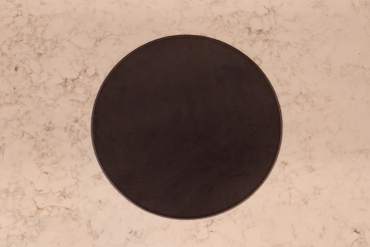 Sottopiatto in velluto 1000 righe e fantasia scozzese con bordatura grigia