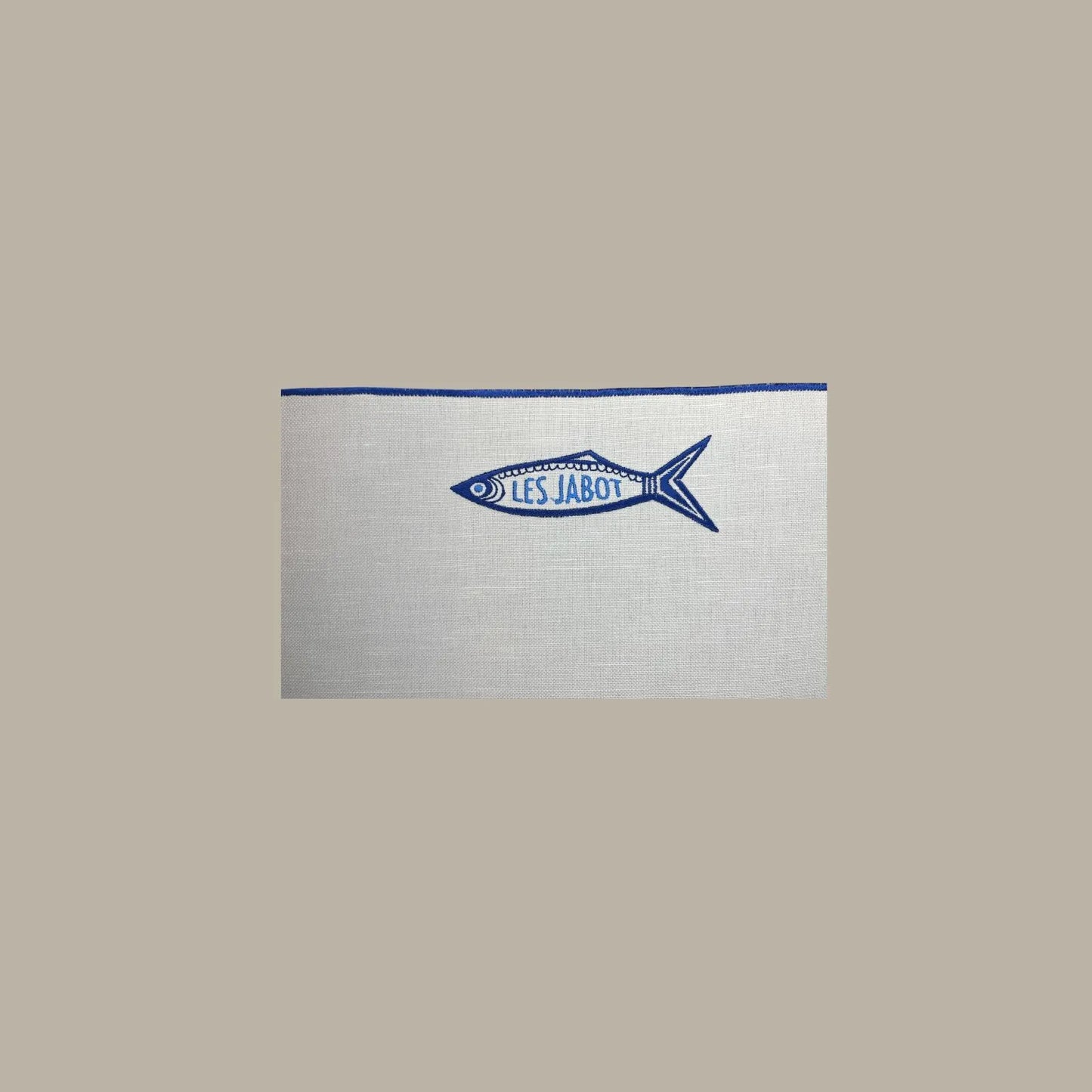 Tovaglietta lino sardina blu