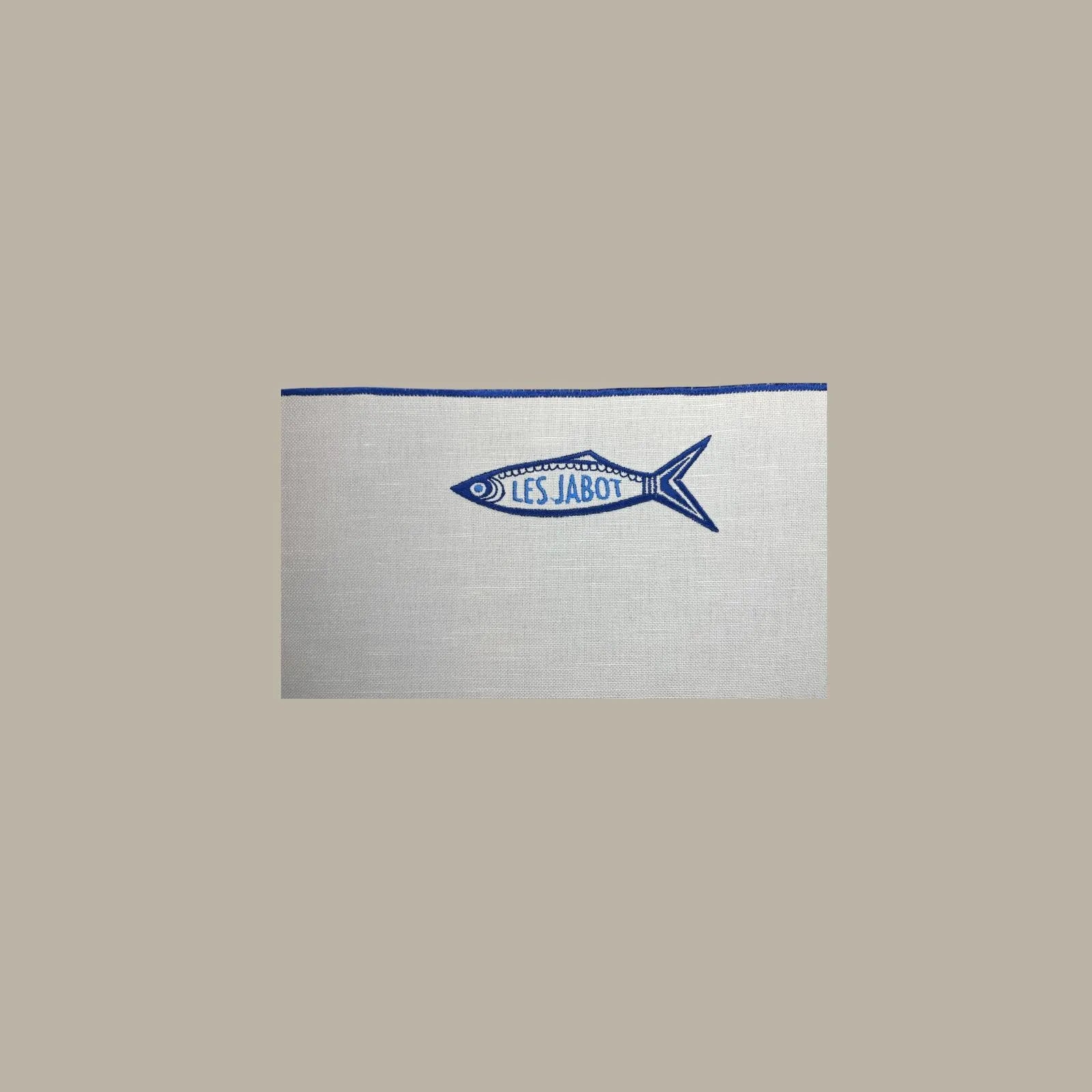 Tovaglietta lino sardina blu