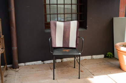 Coperta a rigoni con bordatura