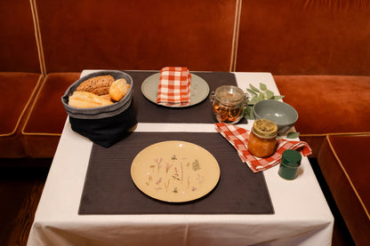 Tovagliolo a quadri coccio/panna