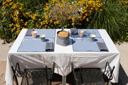 Tovaglietta reversibile in denim e lino