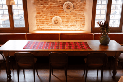 Runner in tessuto scozzese leggero