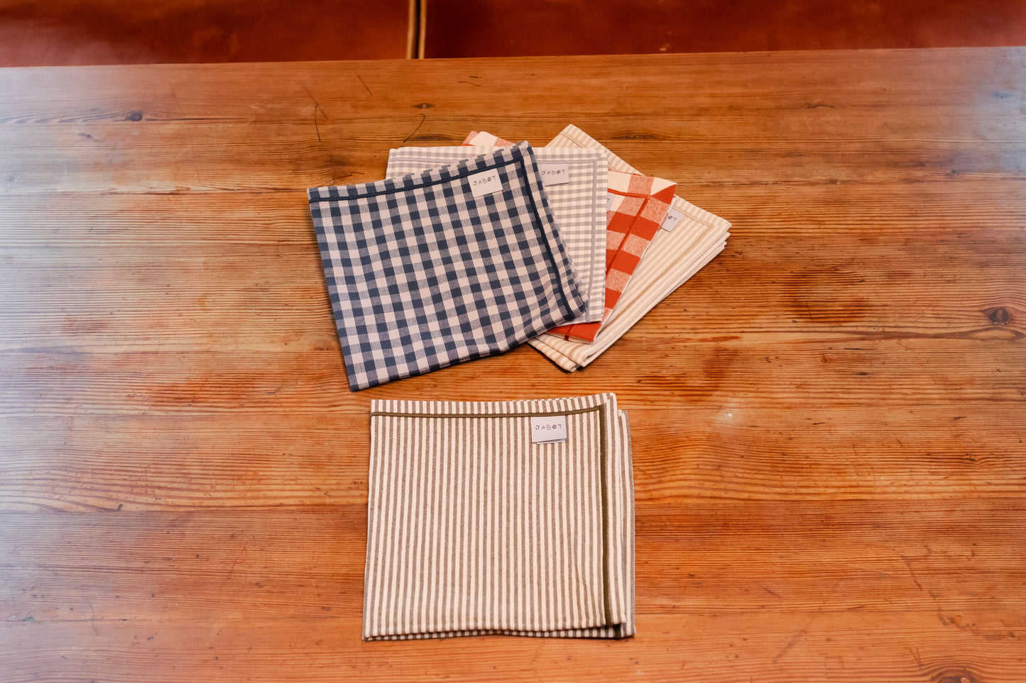 Tovagliolo a righe verdone/beige