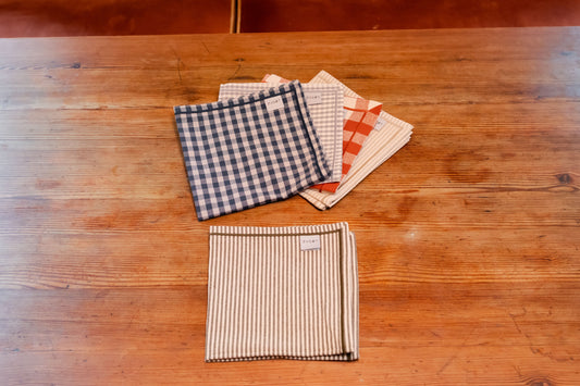 Tovagliolo a righe verdone/beige