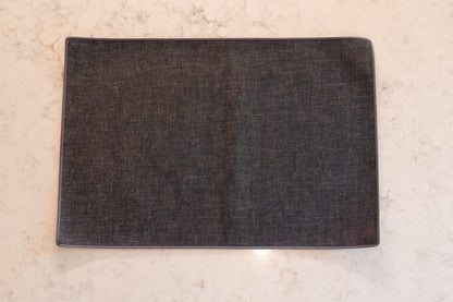 Tovaglietta in denim nero lavato