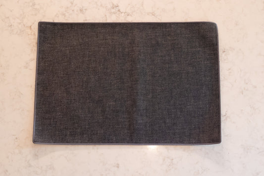 Tovaglietta in denim nero lavato