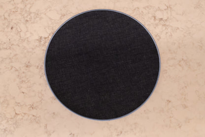 Sottopiatto in denim e lino con bordatura azzurra