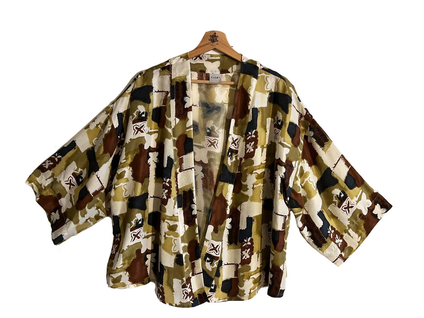 Kimono corto in fantasia astratta