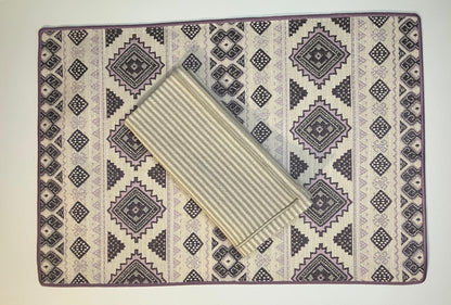 Tovaglietta Jacquard Malva e Avorio