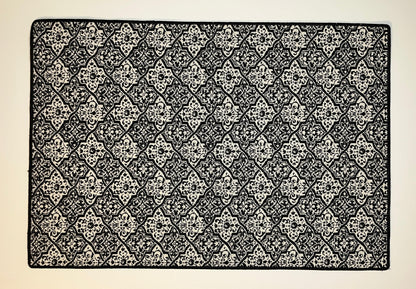 Tovaglietta Jacquard Avorio e Nero