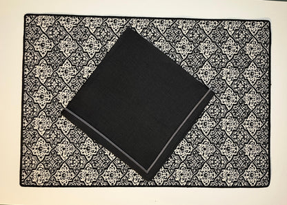 Tovaglietta Jacquard Avorio e Nero
