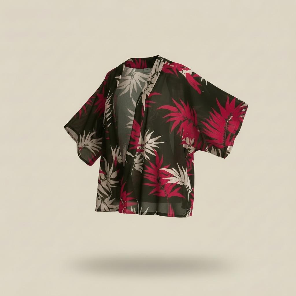 Kimono fantasia felce
