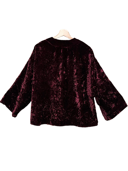 Kimono corto in velluto battuto