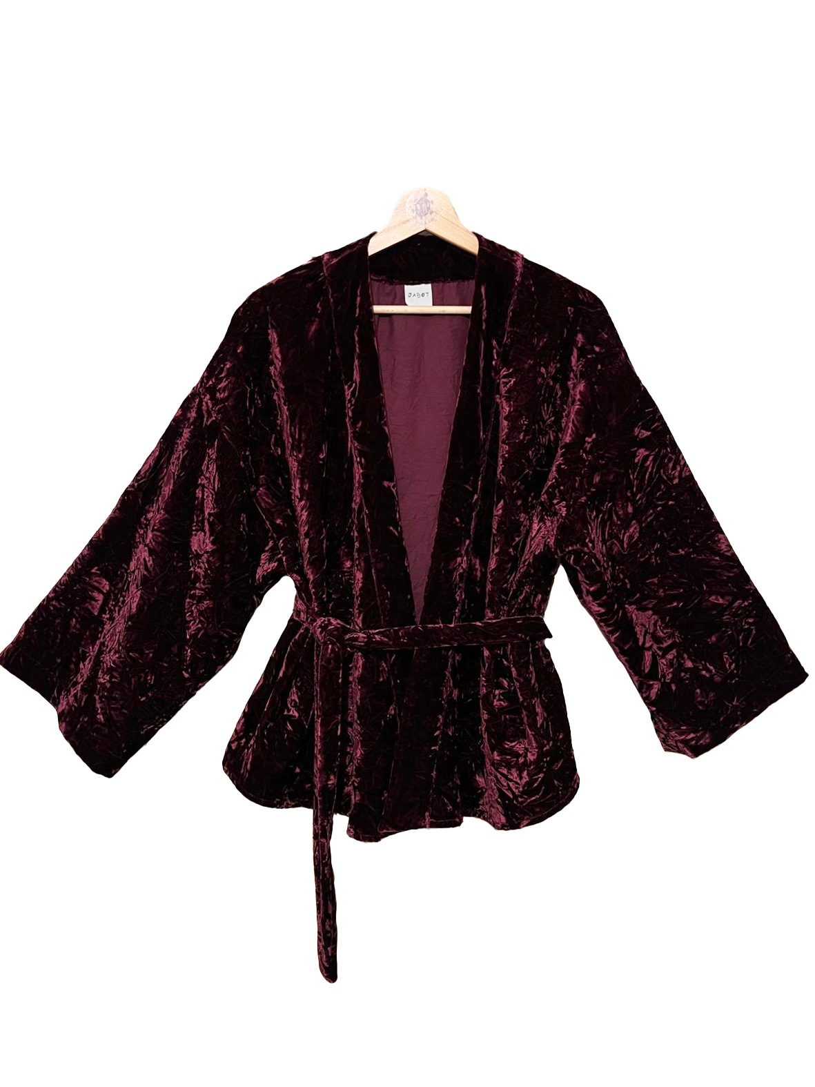 Kimono corto in velluto battuto