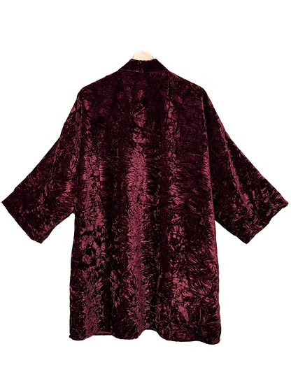 Kimono medio in velluto battuto