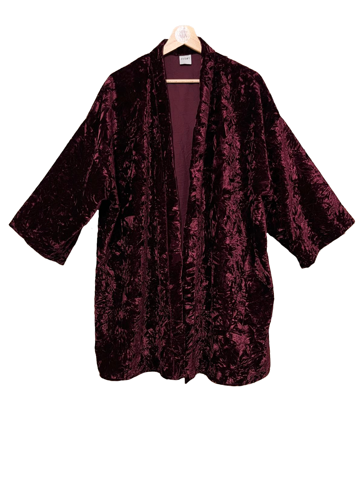 Kimono medio in velluto battuto